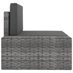 Juego de muebles de jardín 10 piezas ratán sintético gris