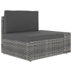 Juego de muebles de jardín 10 piezas ratán sintético gris
