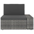 Juego de muebles de jardín 10 piezas ratán sintético gris