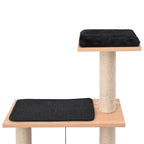 Rascador para gatos con alfombra rascadora de sisal 123 cm