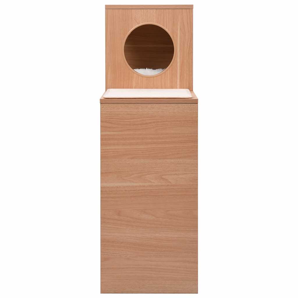 Bloque de casas para gatos con alfombra rascadora sisal 100 cm