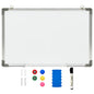 Pizarra magnética de borrado en seco acero blanco 50x35 cm