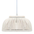 Lámpara colgante bambú 40 W 34x14,5 cm semicírculo E27