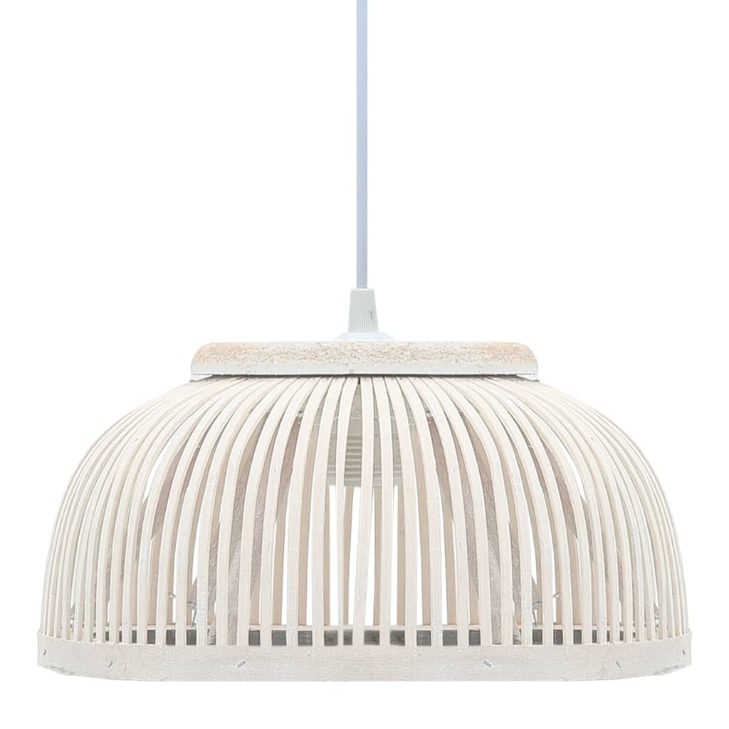 Lámpara colgante bambú 40 W 34x14,5 cm semicírculo E27
