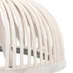 Lámpara colgante bambú 40 W 34x14,5 cm semicírculo E27