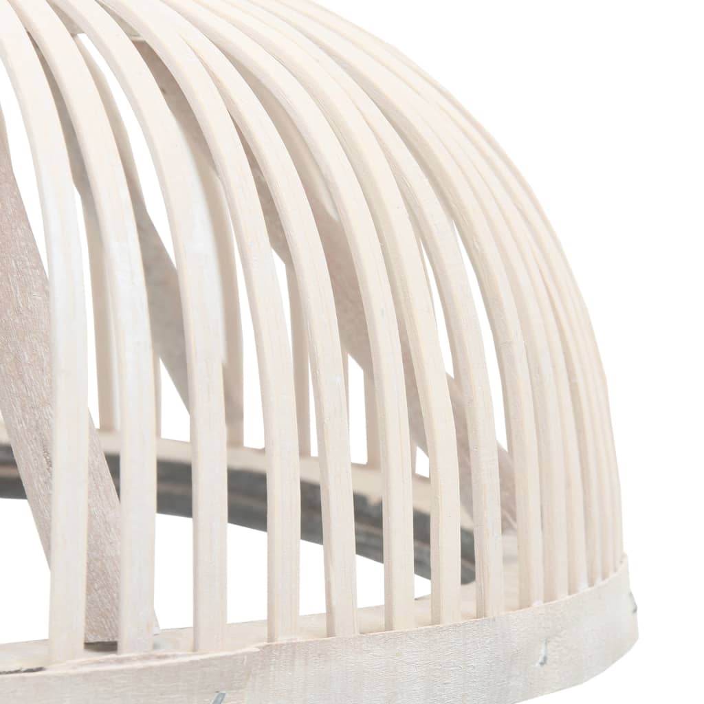 Lámpara colgante bambú 40 W 34x14,5 cm semicírculo E27