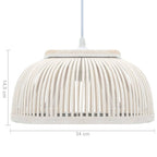 Lámpara colgante bambú 40 W 34x14,5 cm semicírculo E27
