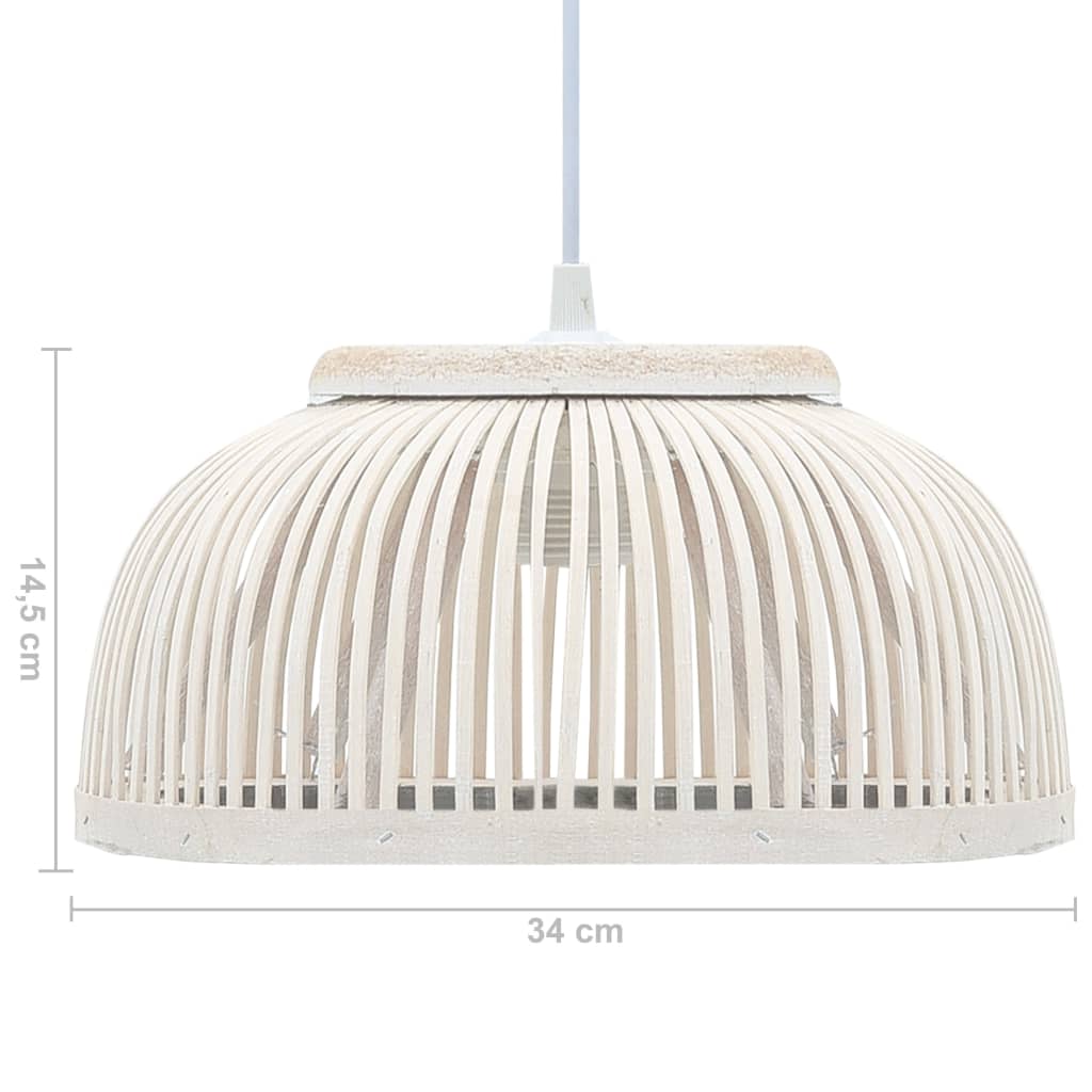 Lámpara colgante bambú 40 W 34x14,5 cm semicírculo E27