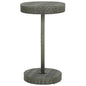 Mesa de jardim de vime sintético cinzenta 60,5x106 cm