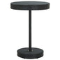 Mesa de jardim de vime sintético cinzenta 60,5x106 cm