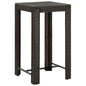 Mesa alta de jardín ratán sintético marrón 100x60,5x110,5 cm