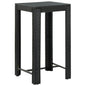 Mesa alta de jardín ratán sintético marrón 100x60,5x110,5 cm