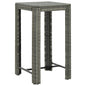 Mesa alta de jardín ratán sintético marrón 100x60,5x110,5 cm