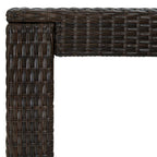 Mesa alta de jardín ratán sintético marrón 100x60,5x110,5 cm