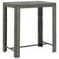 Mesa alta de jardín ratán sintético marrón 100x60,5x110,5 cm