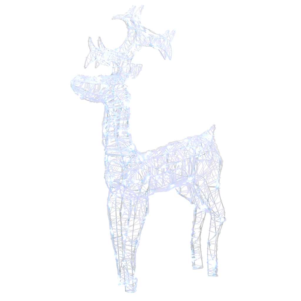 Reno de Navidad 90 LED acrílico 60x16x100 cm