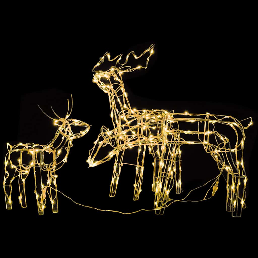 Renos de Navidad con luz 3 piezas 229 LED