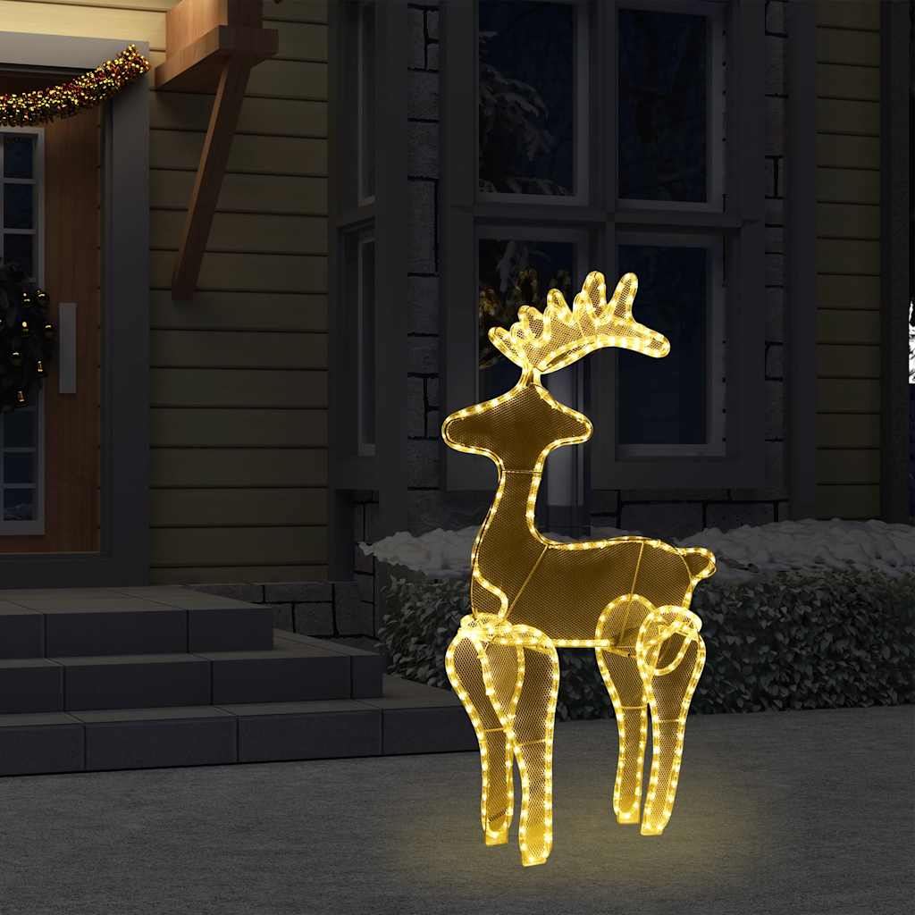 Reno de Navidad con malla 306 LED 60x24x89 cm