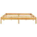 Estructura de cama de madera maciza de roble 180x200 cm