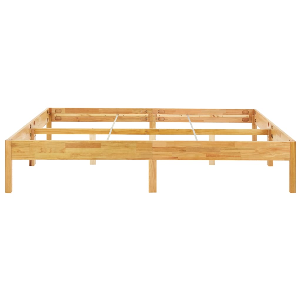 Estructura de cama de madera maciza de roble 180x200 cm