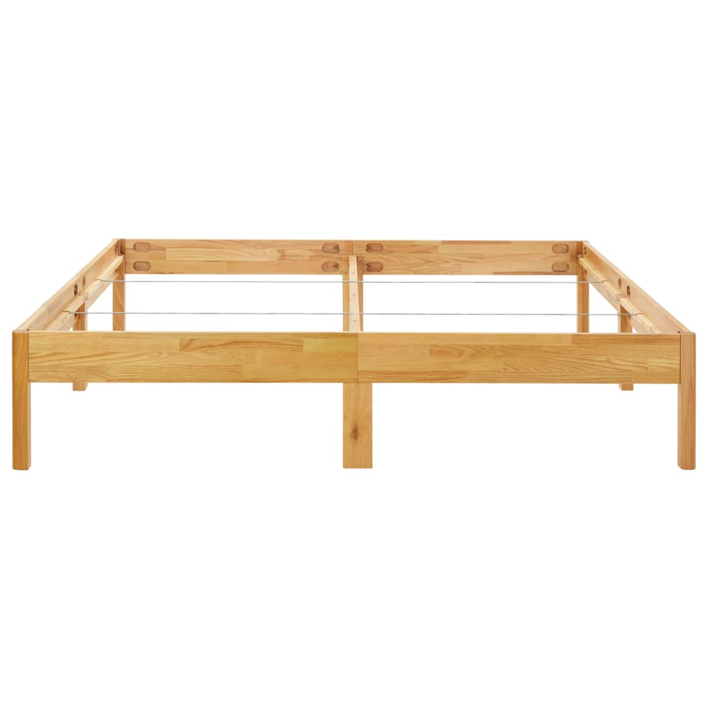 Estructura de cama de madera maciza de roble 180x200 cm