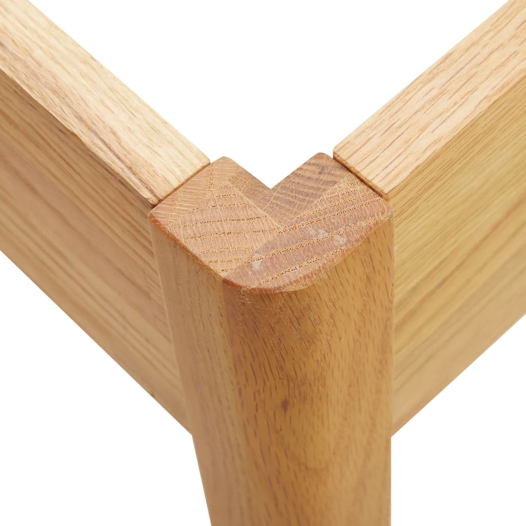 Estructura de cama de madera maciza de roble 180x200 cm