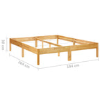 Estructura de cama de madera maciza de roble 180x200 cm