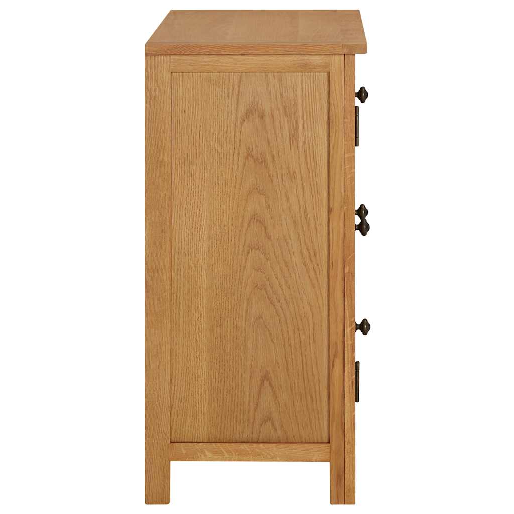 Aparador de madera maciza de roble 70x35x75 cm