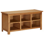 Zapatero de madera maciza de roble 90x37x45 cm
