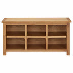 Zapatero de madera maciza de roble 90x37x45 cm