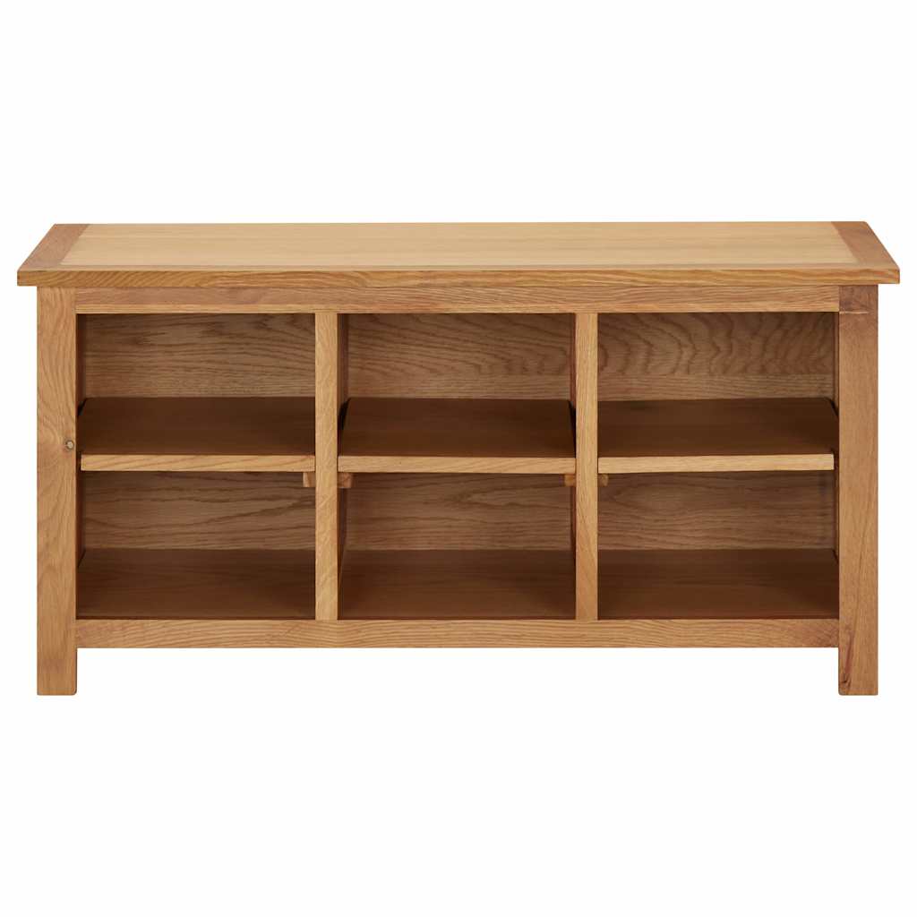 Zapatero de madera maciza de roble 90x37x45 cm