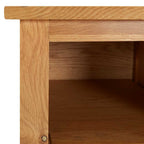 Zapatero de madera maciza de roble 90x37x45 cm