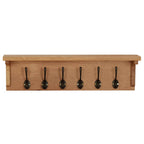Perchero de madera maciza de roble 60x16x16 cm
