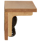Perchero de madera maciza de roble 60x16x16 cm