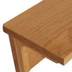 Perchero de madera maciza de roble 60x16x16 cm