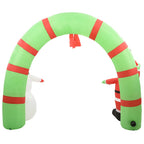 Arco de Navidad inflable Papá Noel y muñeco de nieve LED 223 cm