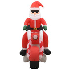 Papá Noel inflable navideño en moto LED IP44 160 cm