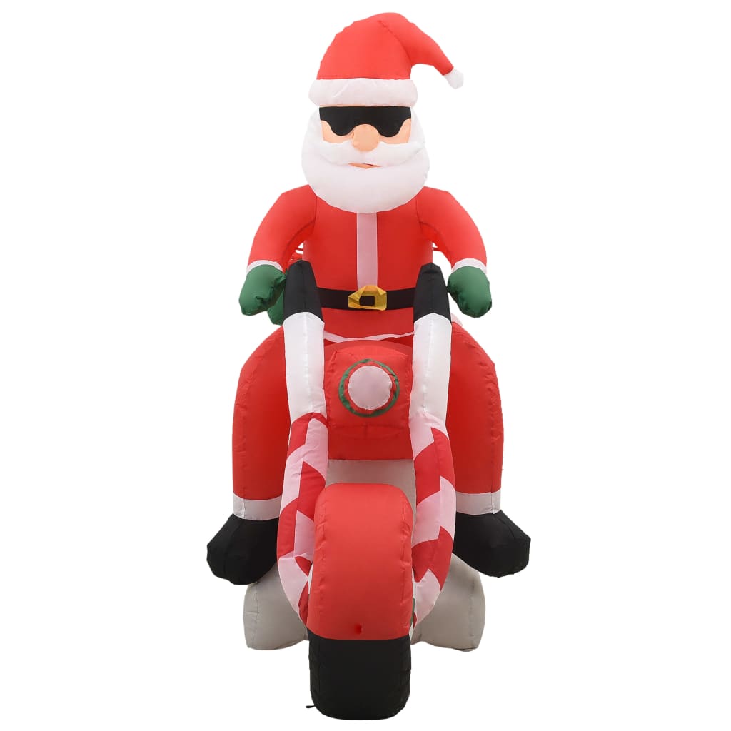 Papá Noel inflable navideño en moto LED IP44 160 cm