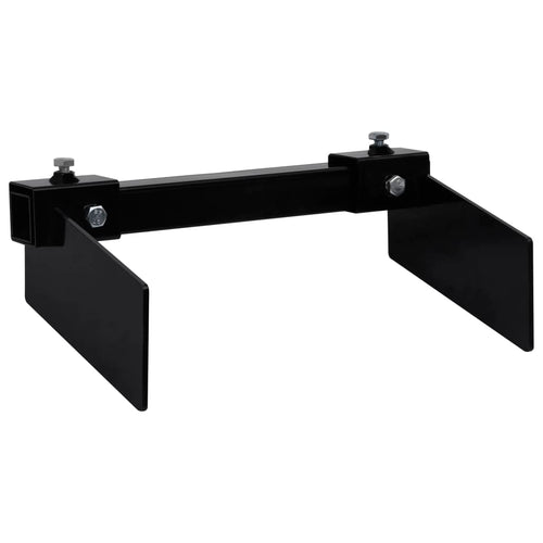 Black lawnmower snowplow adapter
