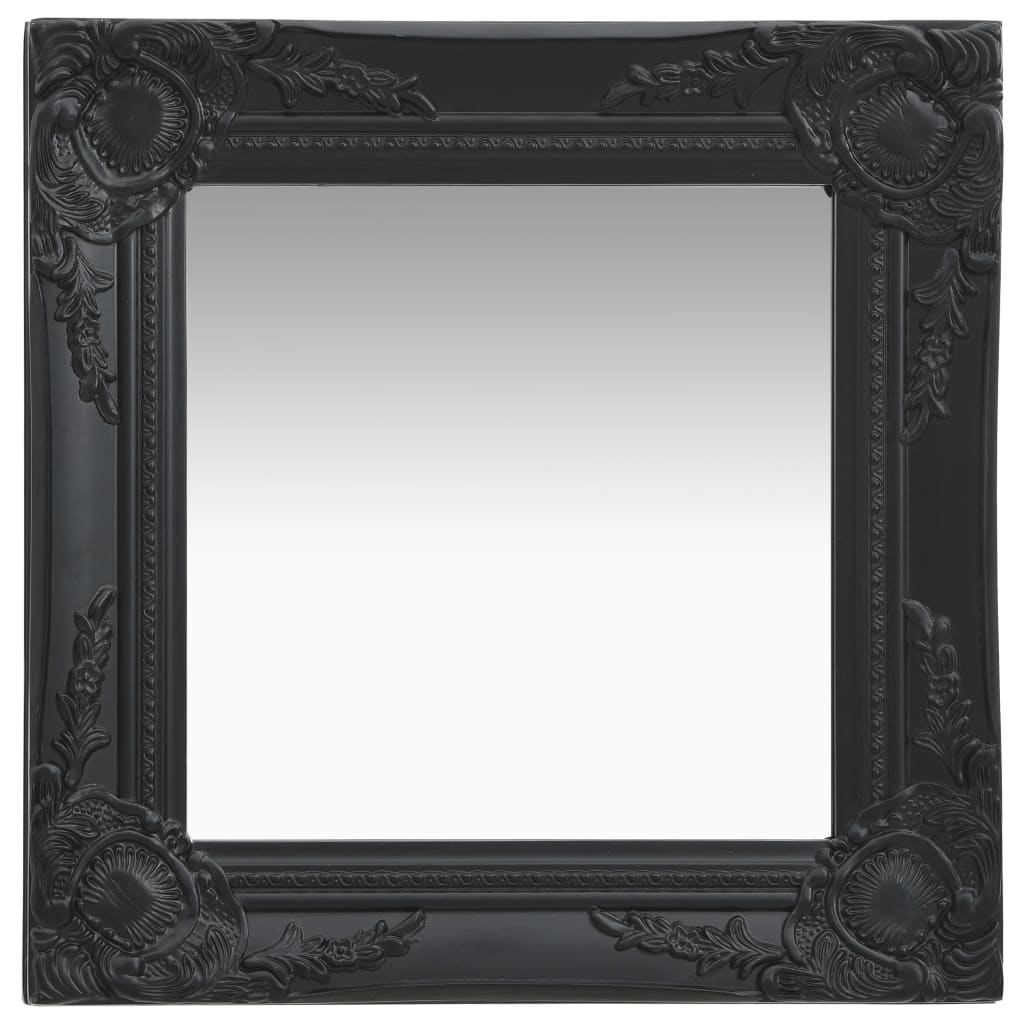 Espejo de pared estilo barroco 100x50 cm negro