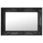 Espejo de pared estilo barroco 100x50 cm negro