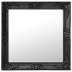 Espejo de pared estilo barroco 100x50 cm negro