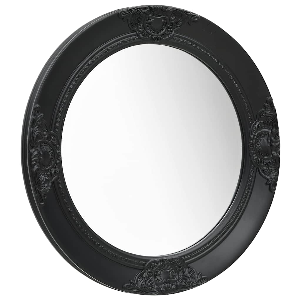 Espejo de pared estilo barroco 100x50 cm negro