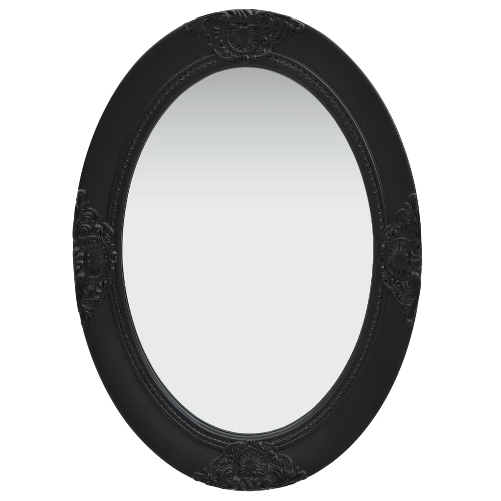 Espejo de pared estilo barroco 100x50 cm negro