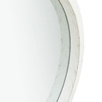 Espejo de pared con correa blanco 40 cm