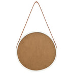 Espejo de pared con correa blanco 40 cm