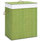 White single-section bamboo laundry hamper