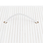 Cesta para la ropa sucia de bambú de una sección blanca