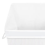 Cesta para la ropa sucia de bambú de una sección blanca