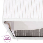 Cesta para la ropa sucia de bambú de una sección blanca